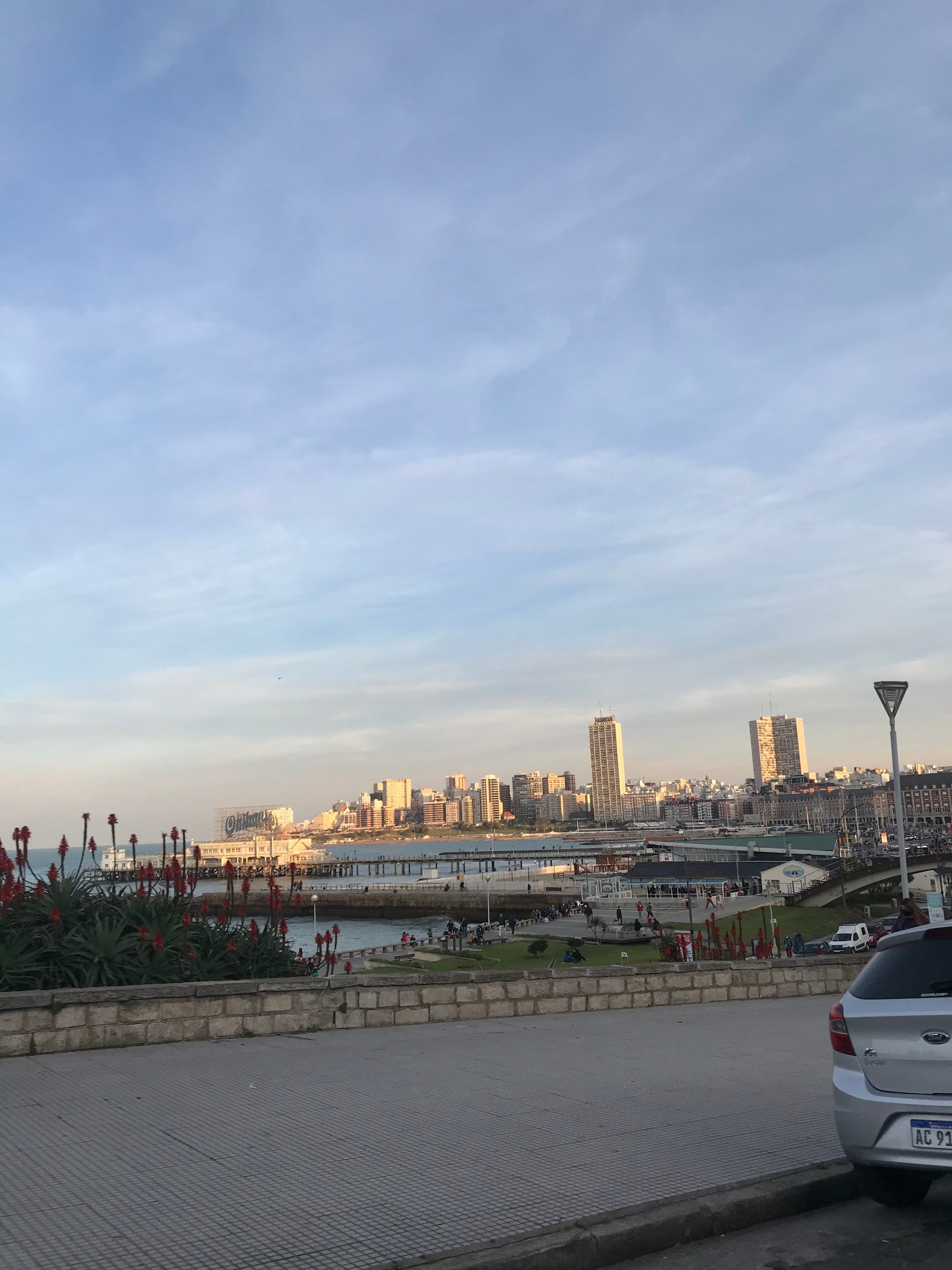Los edificios de Mar del Plata desde la costa